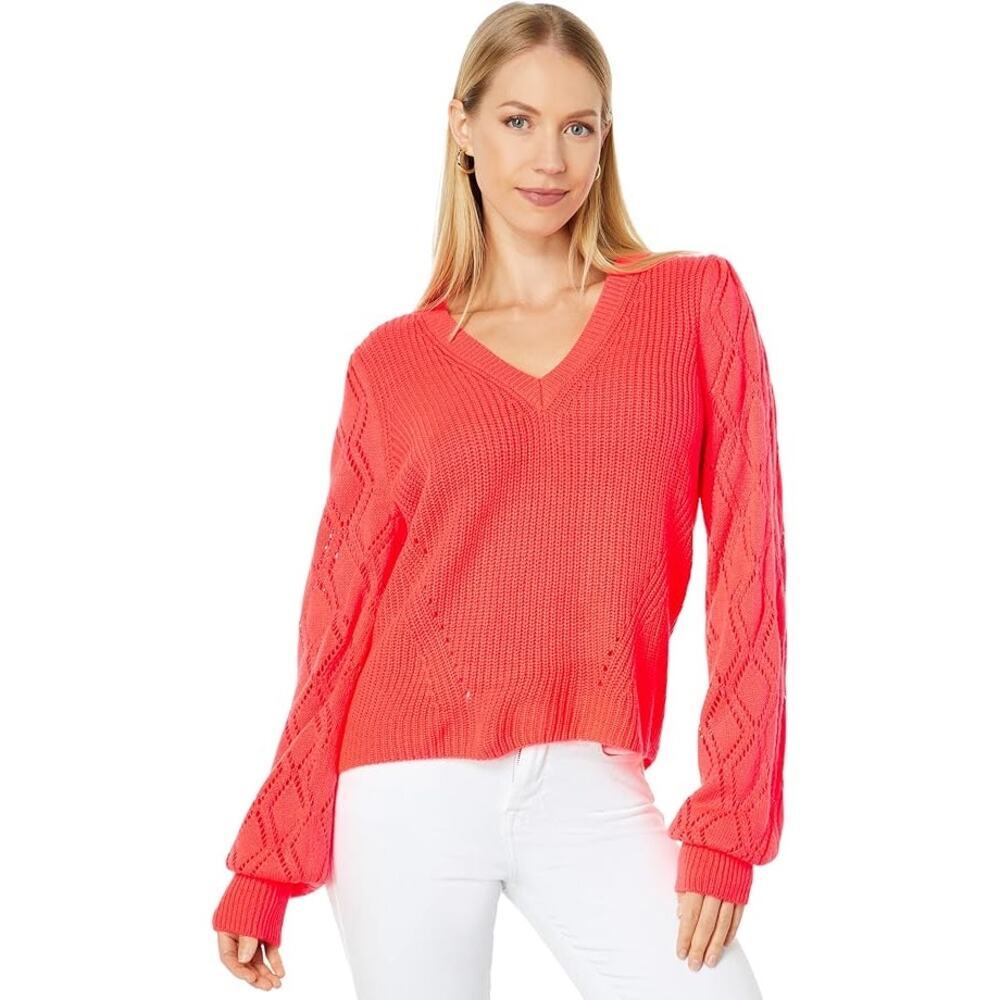 Lilly Pulitzer Luletta Sweater in Spicy Coral - Size: Small
